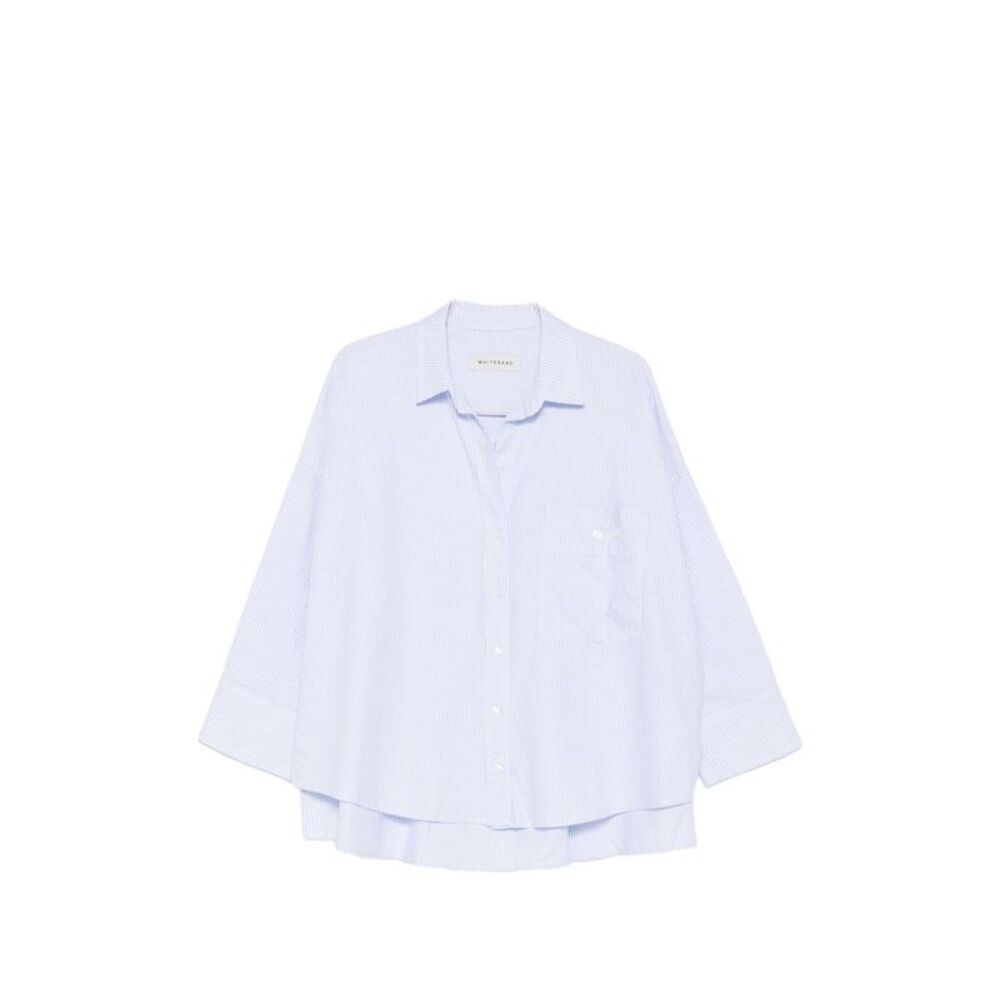 White Sand Women Striped Cotton Shirt
